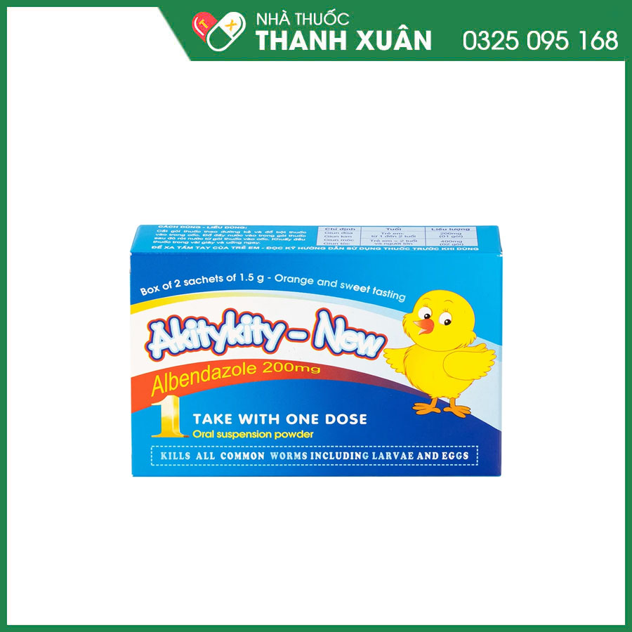 Akitykity- New thuốc điều trị nhiễm các loại giun sán và ấu trùng